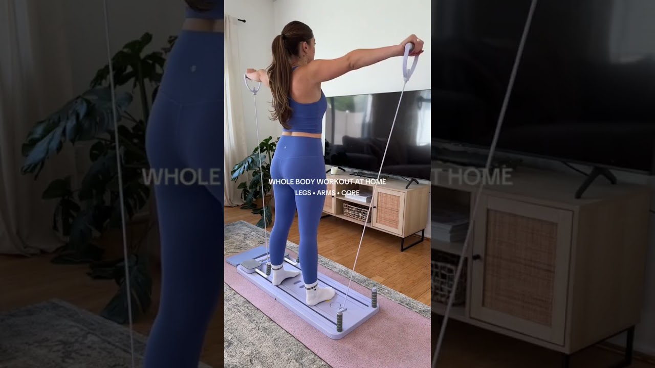 Get fit at home with this portable Pilates board! #pilates #fitness #howtoglowup #fit