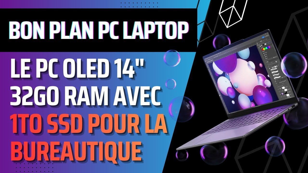 Bon plan Lenovo Yoga Slim 7 14IMH9 PC Portable OLED IA Core Ultra 7 155H, RAM 32Go, SSD 1To à 949€