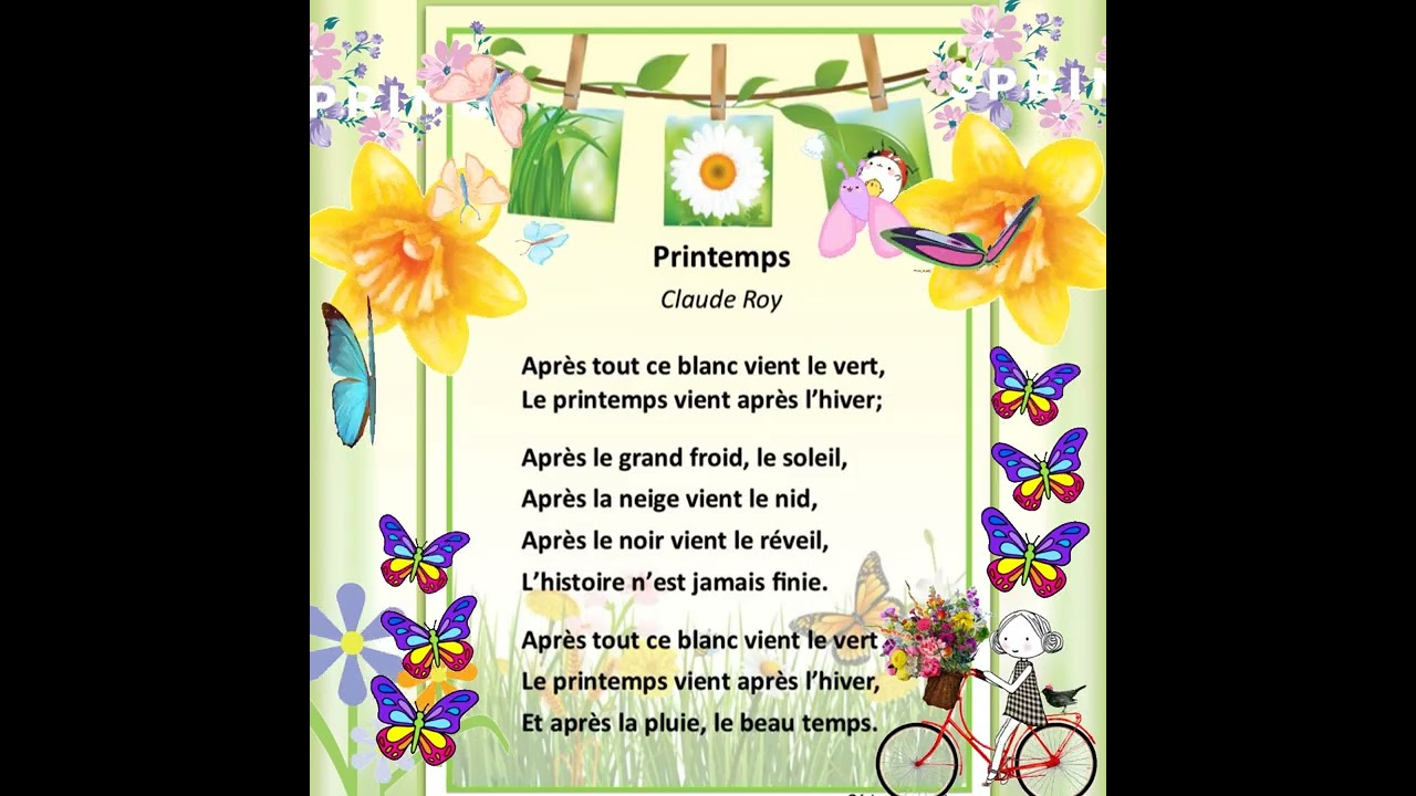 Printemps🦋🌸💐🌳 | Claude Roy | poésie