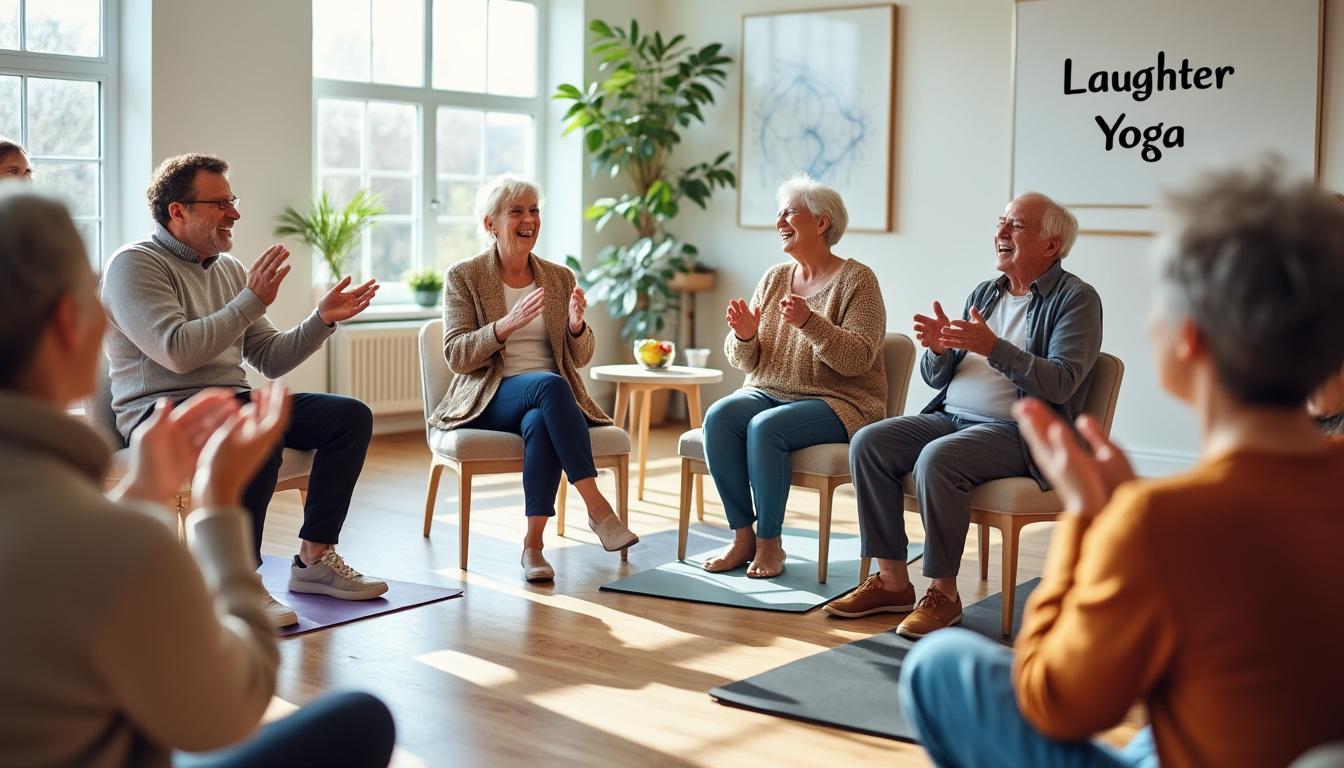participez à l'atelier de yoga du rire pour seniors à lacapelle-biron, dès ce mercredi. une activité ludique pour améliorer votre bien-être et partager des moments de joie.